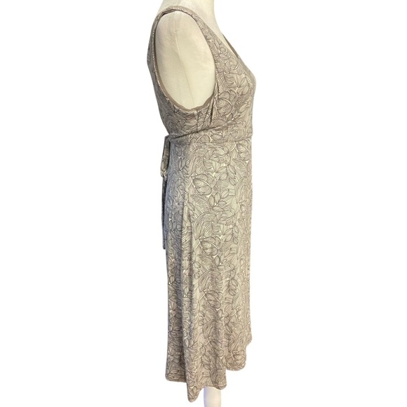 Telluride Clothing Co Sleeveless Dress Sundress Size M Tan Brown Tie Back Comfy - Picture 3 of 10